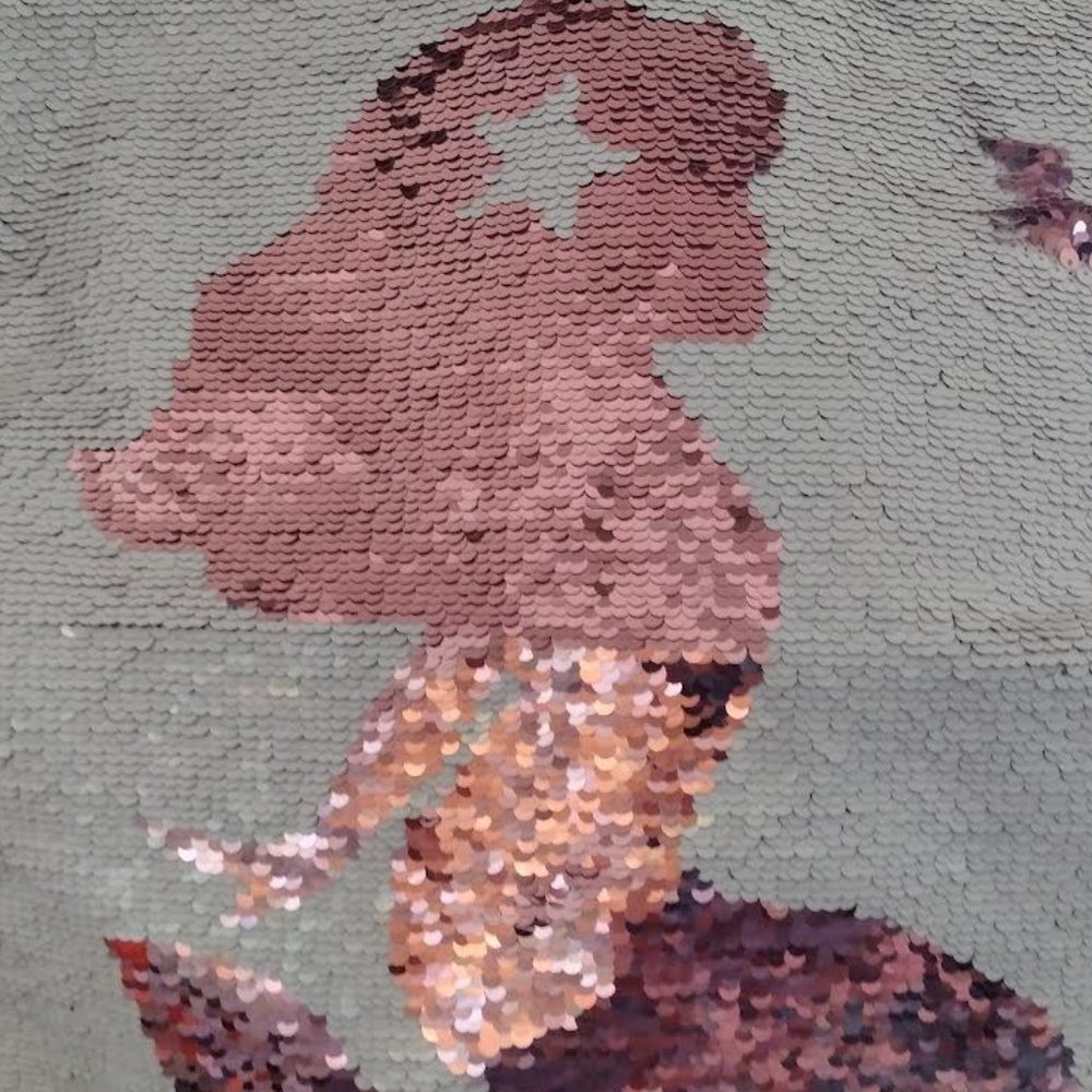 Disney The Little Mermaid Pink and white sequin Drawstring Bag